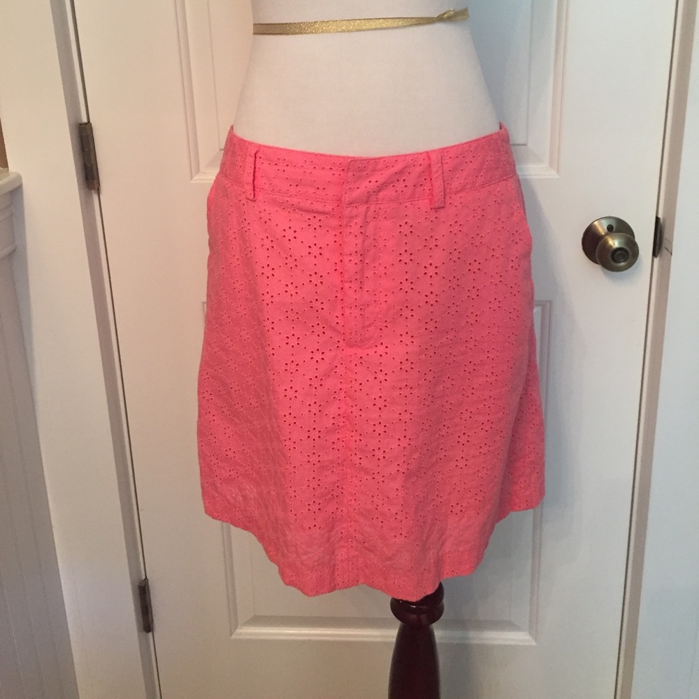 FAIRWAY & GREENE SKORT SHORTS GOLF ACTIVE SKIRT MINI PINK FLORAL EYELET Size 6